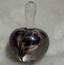 Maytum Studio Vintage Art Glass Perfume Bottle 1993 Numbered 318LB  Made by RIZK picture