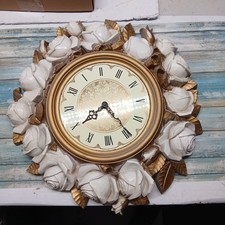 Vintage Syroco Homco Style / Floral Wreath / Shabby Chic Retro 1970s 20