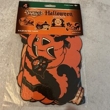 VINTAGE RETRO BEISTLE HALLOWEEN 4 CT CUTOUTS 9