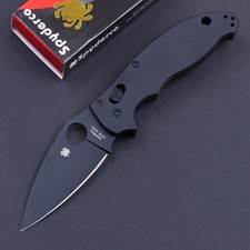 Manix Pocket Folding Tactical Knife Black G10 Handle Spear Blade With Clips New picture