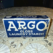 Vintage Advertising ARGO Gloss Laundry Starch Box And Product picture