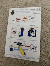 Royal Air Force VC 10 Safety Card picture