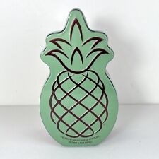 Honolulu Cookie Company Decorative Metal Pineapple Shaped Tin Empty Collectible picture