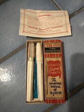 Vintage Faichney #755 Glass Oral Fever Thermometer w/ Box & Instructions picture