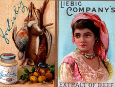 1889 English Folder Pocket Calendar Liebig Co. Extract Of Beef F200 picture
