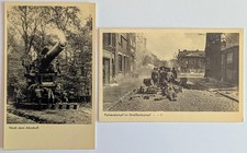 2 WWII German RPPC Wehrmacht Bildserie Postcards Heavy Artillery Cannon Combat picture