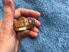 Antique 1939 NY Worlds Fair Buckle bracelet gold filled embossed animals childs picture