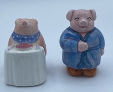 Vintage Clay Art Pig Salt and Pepper Shaker Set picture