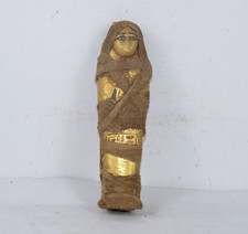 Ancient Egyptian Antique Mummified Golden Royal Ushabti Statue Pharaonic Era picture
