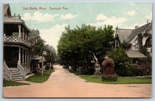 Postcard Samoset Avenue Street View Oak Bluffs Massachusetts Posted picture