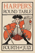 Harper's Round Table 🎉 Fourth of July Poster - 1896 Vintage Reprint 🤯💯 picture