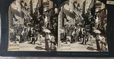 Antique Stereoview Card - Street Scene in Constantinople, Turkey (c. 1912) picture