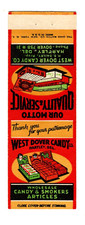 WEST DOVER CANDY matchbook matchcover - HARTLEY, DELAWARE picture