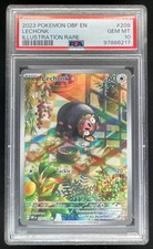 2023 Pokemon SV Obsidian Flames EN #209/197 Lechonk Illustration Rare PSA 10 picture