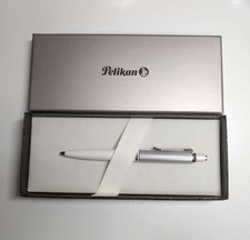 Excellent Pelikan Souveran K405 Silver White Ballpoint Pen picture