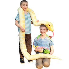 Morismos Giant Snake Stuffed Animal Mommy Babies Realistic Stuffed Snakes Plush picture