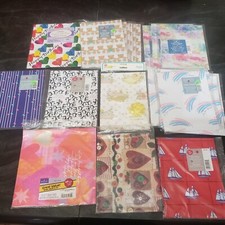 American Greetings Gift Wrap Lot Newborn Baby Wedding Birthday Bridal Shower picture