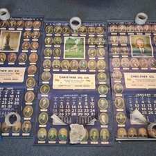 Vintage AMERICAN PRESIDENT CALENDAR LOT 3 Christner Oil Ford Nappanee Indiana picture