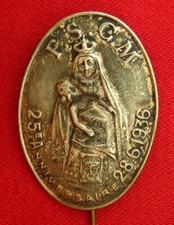 Vintage PIETA Pin JESUS MARY FSGM SISTERS OF ST FRANCIS OF MARTYR ST GEORGE 1936 picture