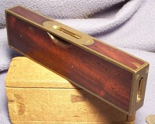 Unmarked & Early 8 inch One Window Brass Bound Rosewood Level good bubbles picture