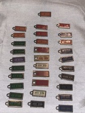 31 Vintage DISABLED VETERAN AMERICANS MINIATURE LICENSE PLATE KEYCHAINS ‘60’s picture