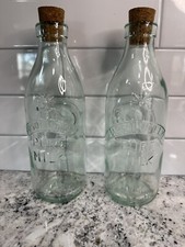 Absolutely Pure Milk -Vintage Glass Milk Bottle - Made Italy - 10