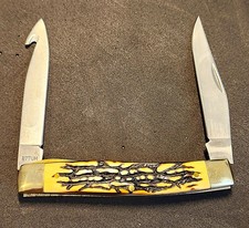 NEW SCHRADE UNCLE HENRY MUSKRAT POCKET KNIFE W/GUT HOOK 3.75