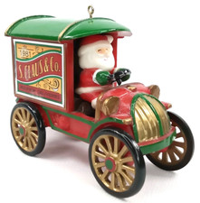 Vintage 1981 S Claus & Co Rooftop Deliveries Hallmark Christmas Ornament picture