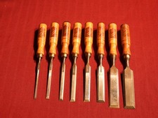 Supreme 8 Piece Drop Forged Bevel Edge Firmer Chisel Set Without Box Restored picture