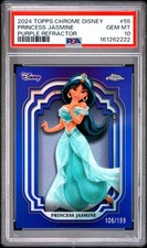 2024 Disney Topps Chrome Jasmine #55 PSA 10 Purple /199  picture