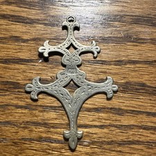 Silver Large Hudson Bay Fur Trade Cross 3 Stamps “JW” “C” & “A” Museum Worthy picture