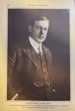 1919 Vintage Magazine Illustration Walter E. Edge New Jersey Governor picture