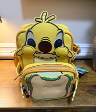 Loungefly Disney Stitch Mini Backpack Yellow Brown Character Bag picture