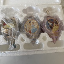 Bradford Editions Disney Princesses Porcelain Ornaments Set # 3 3rd ISSUE 2001 picture