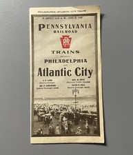 1915 PRR Pennsylvania Railroad Atlantic City Philadelphia Train Shedule  picture