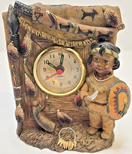 Native American Kid Clock picture