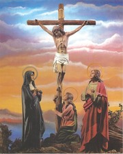 1 Postcard Jesus Christ Crucifixion de Cristo Catholic Print Image picture