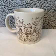 Vintage Taylor & NG San Francisco Brown Naughty Bunny Rabbits Coffee Mug picture