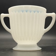 MacBeth Evans Petalware Opalescent Monax Open Sugar Bowl Made in USA 6oz picture