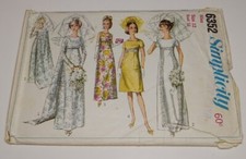 Simplicity's 1965 Wedding Dress Pattern #6352 Size 12-18 picture