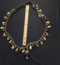 Antique Native American Bandelier, Faux Carved  Elks Teeth. Circ 1870s picture