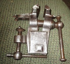 VINTAGE Jeweler Bench Vise Tool Blacksmith Forged OLD RARE / Wagon Tongue picture