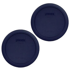 Pyrex 7201-PC Round 4 Cup Storage Lid Cover Blue 2 Pack for Glass Bowl picture