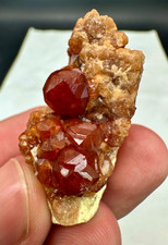 Natural Spessartine Orange Garnet Crystal Cluster Minerals Specimen 130 Carats. picture