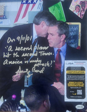 Andy Card Signed 11x14 Photo w/ JSA COA #CN78346 9/11 Quote George W. Bush picture