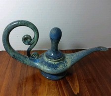 Vintage Bill & Vive Mohl Studio Art Pottery Genie Oil Lamp picture