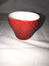 Vintage Hazel Atlas Milk Glass Strawberry Shaped Jam Jar-Bowl No Lid picture