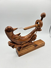 Original Vintage HOVER CRAFT Wooden Motion Dolphin Sculpture Anti-Gravity Float picture