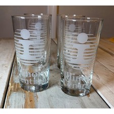 Vintage Illinois Central Railroad Etched Highball Glasses Original Box Set (4) picture