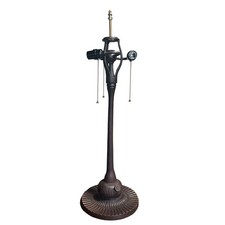 Errzom Tiffany Table Lamp Base Replacement, Vintage 3-Light Cast Iron Desk Li... picture